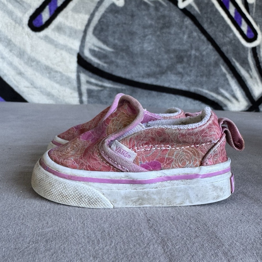 Size 2.5c - Vans Slip-Ons  Sneakers‎ Rose Camo Pink Floral Kids / Girls